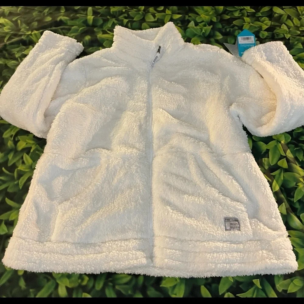 Free COUNTRY Butter Pile Faux Fur Trim Jacket (Plus Size), Cream, 1X, NWT - Picture 3 of 10